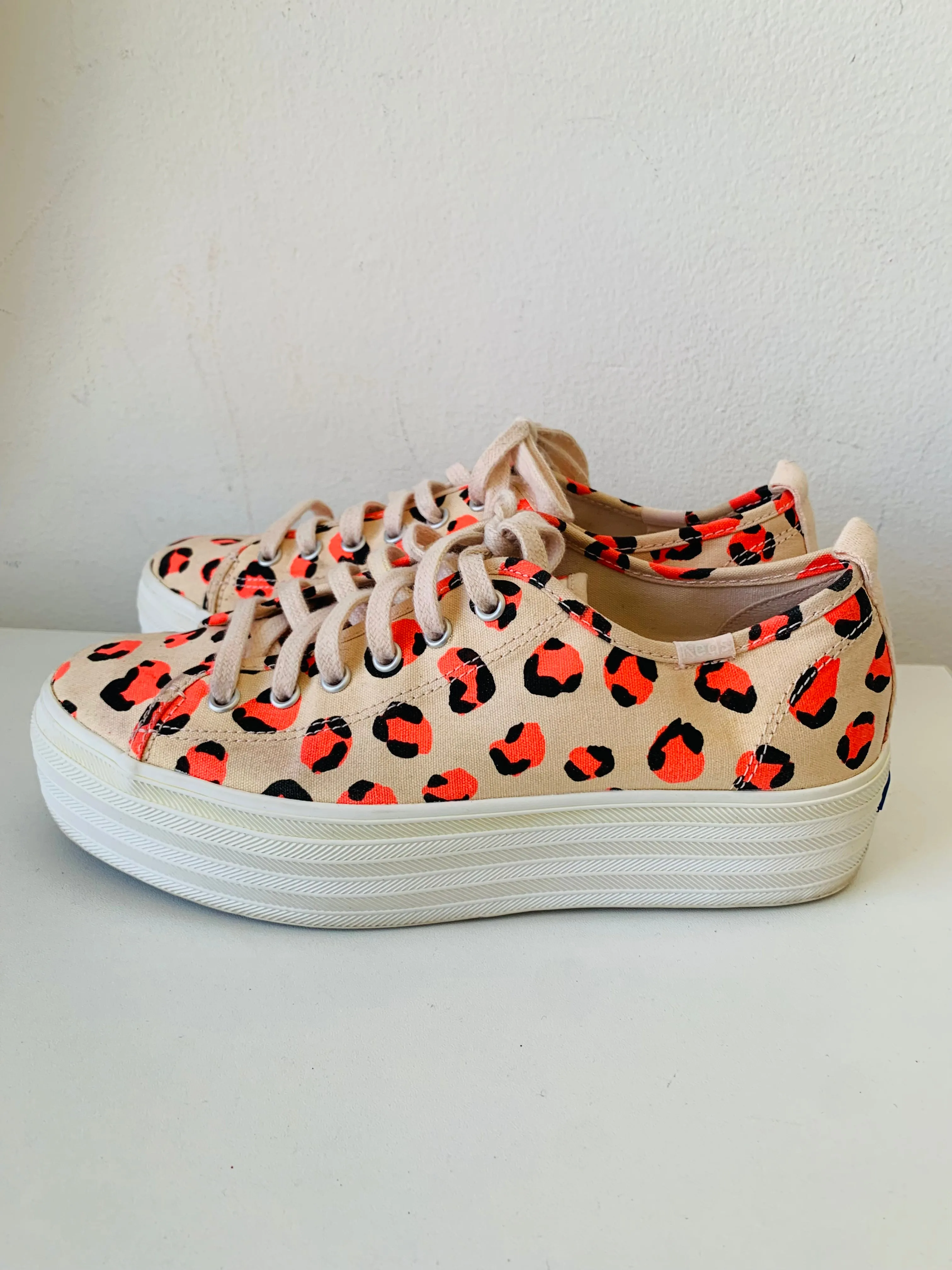 Keds Platform Leopard Cheetah Print Sneaker Size 7.5