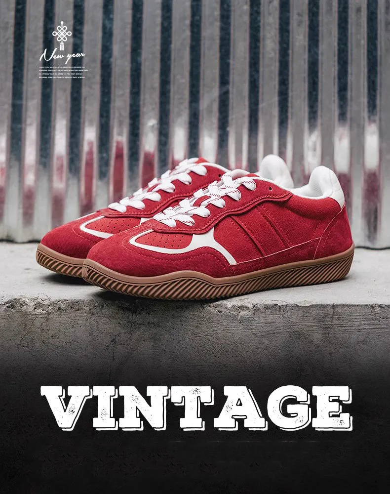 Limited Dexterity Retro All-Match Leather stitching Sports Men's Casual Shoes