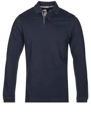 Longsleeve Sports Polo Navy