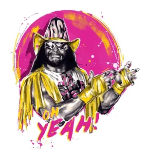 Macho Man Randy Savage Giclee Print by Robert Bruno