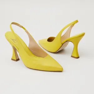 Marian Pistachio Leather Court Shoes