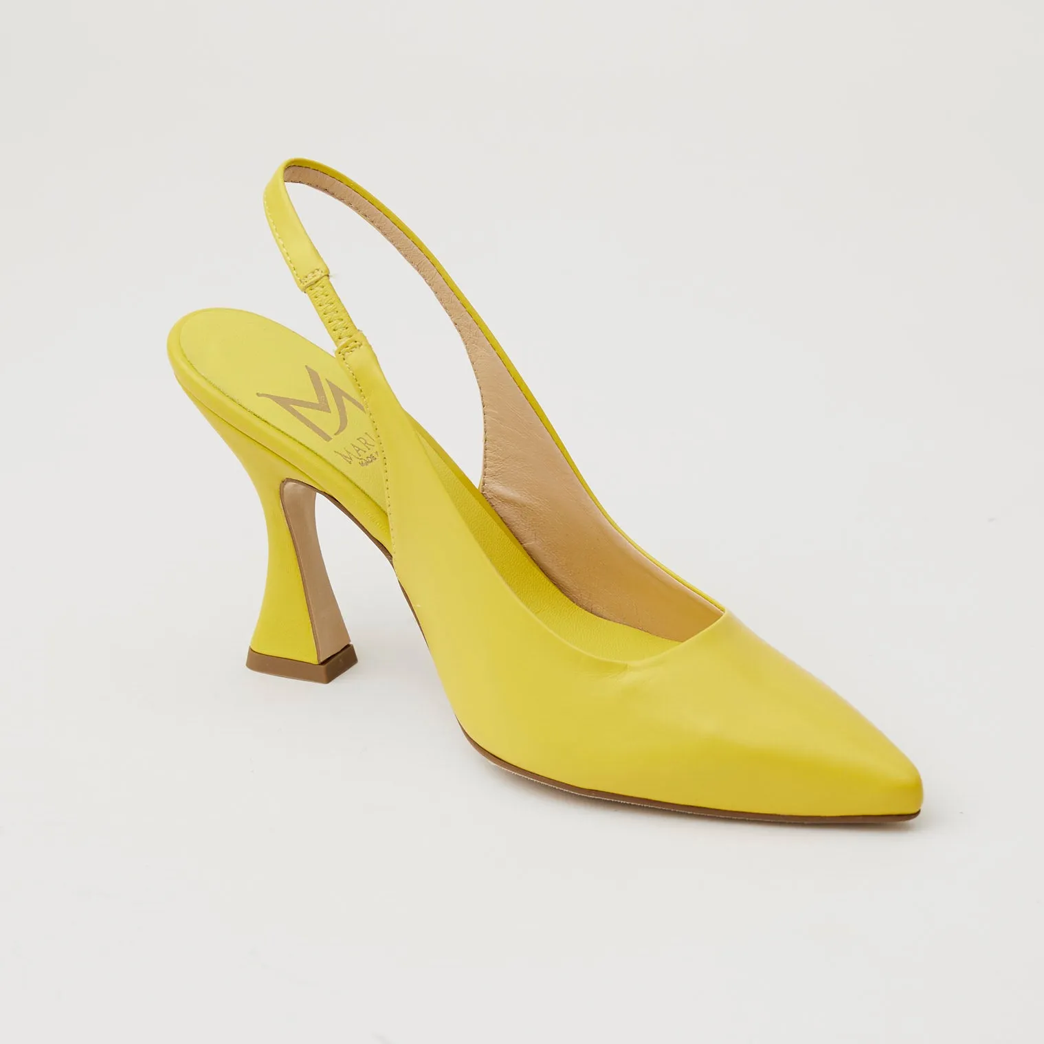 Marian Pistachio Leather Court Shoes