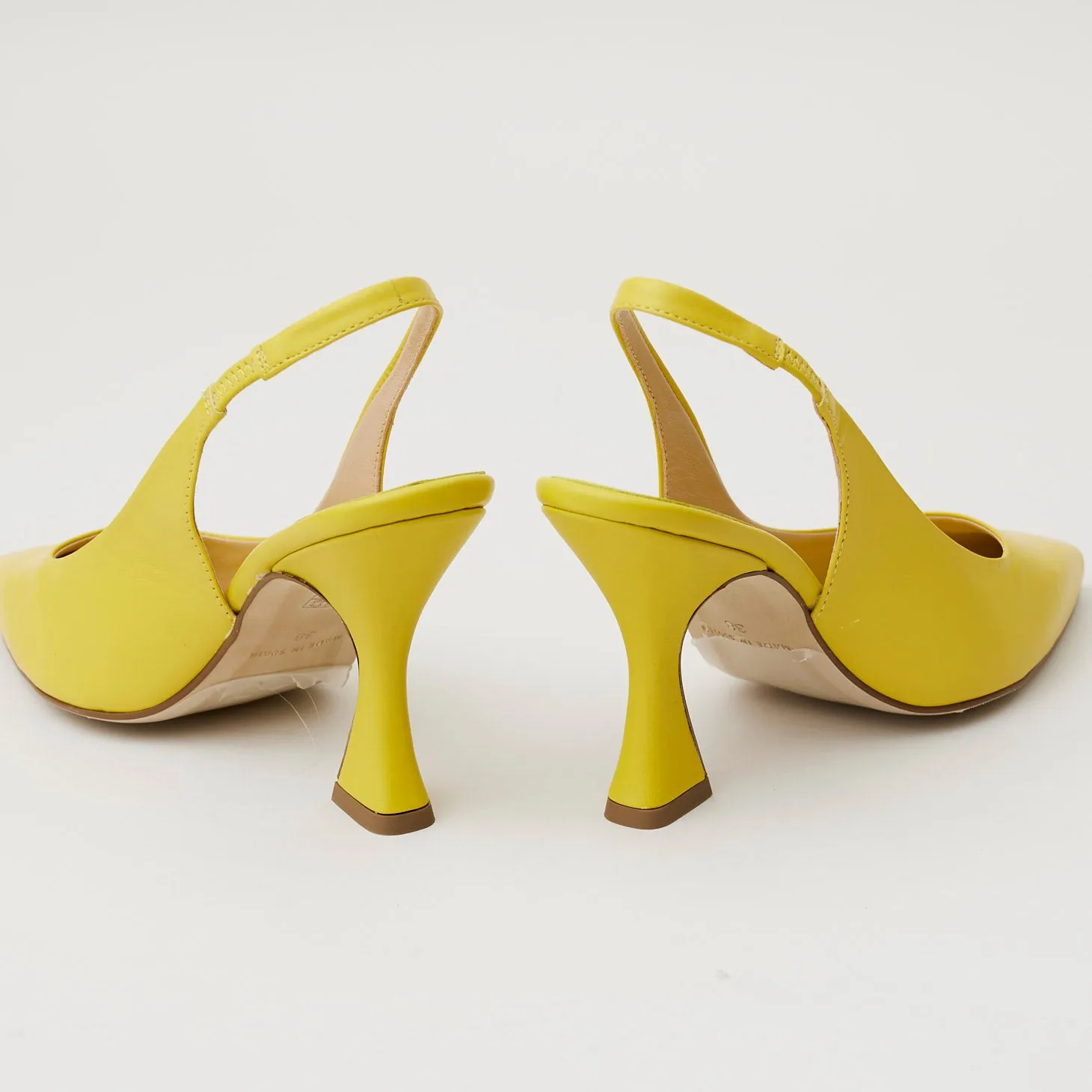 Marian Pistachio Leather Court Shoes