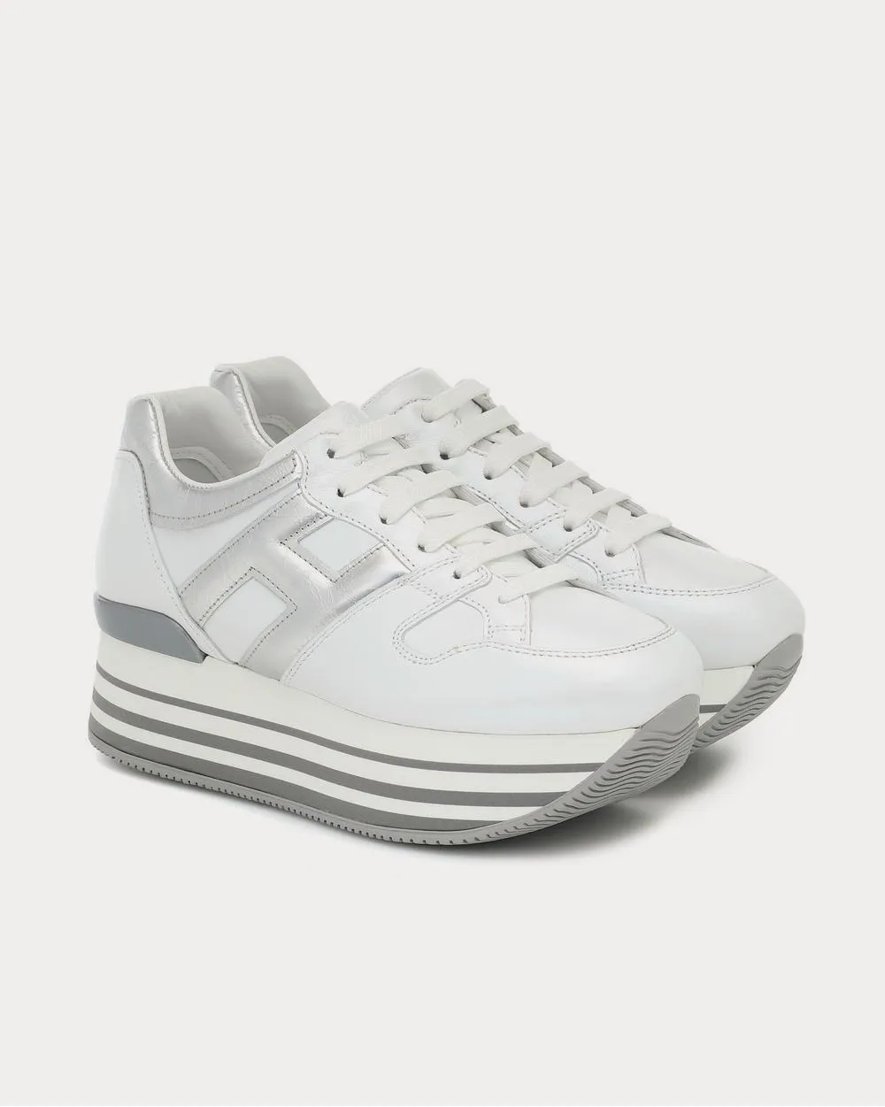 Maxi H222 leather platform Grey Low Top Sneakers