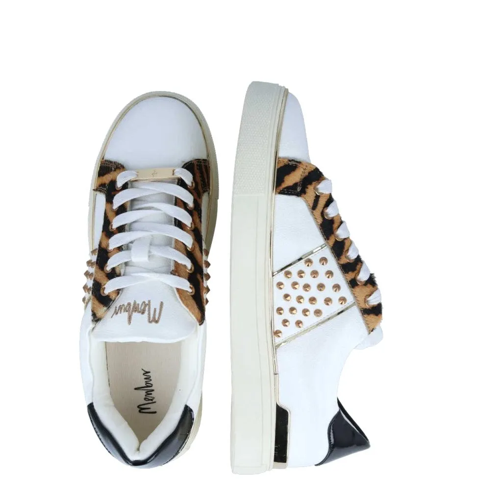 MB 22120 White Champagne & Black Multi Colour Sneakers