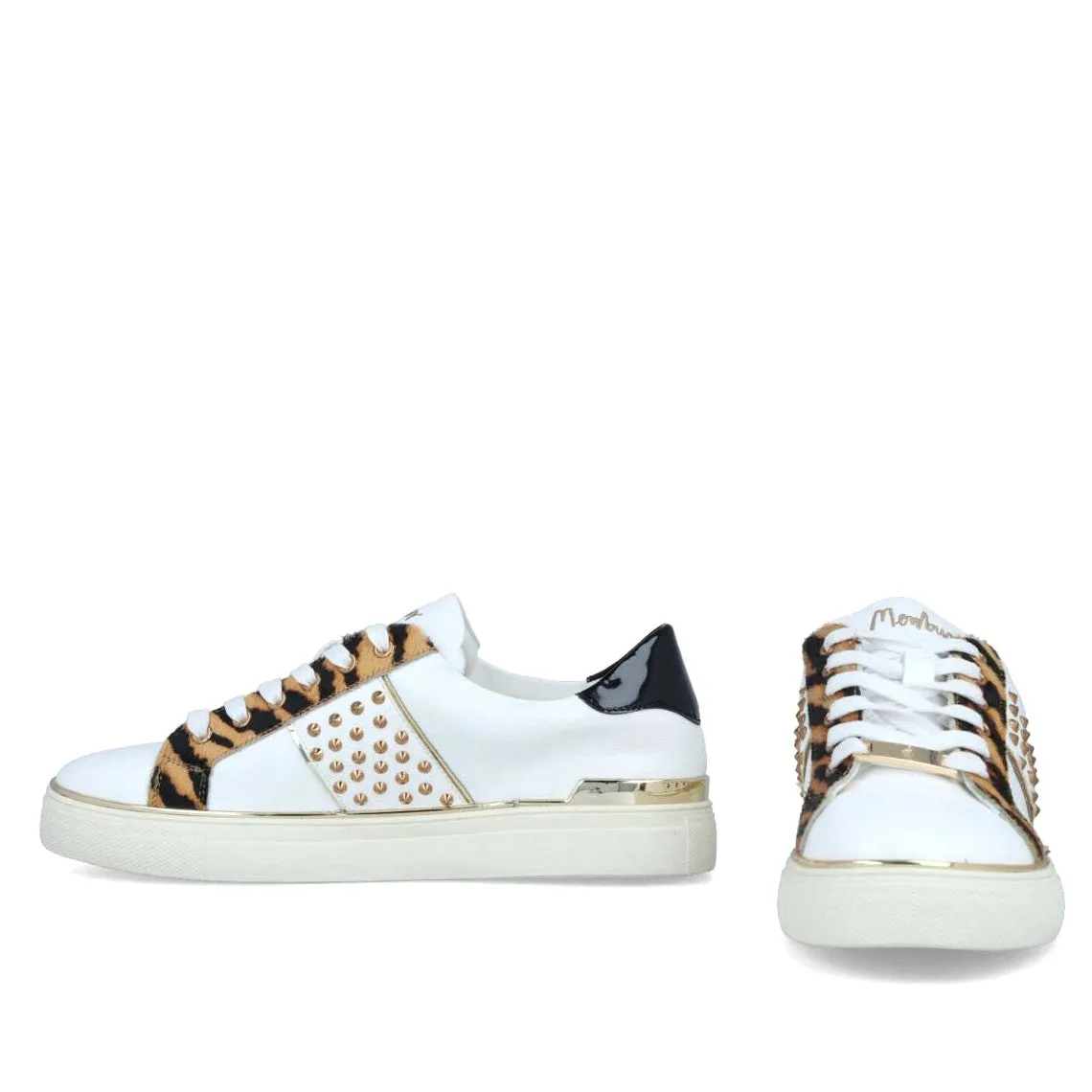 MB 22120 White Champagne & Black Multi Colour Sneakers