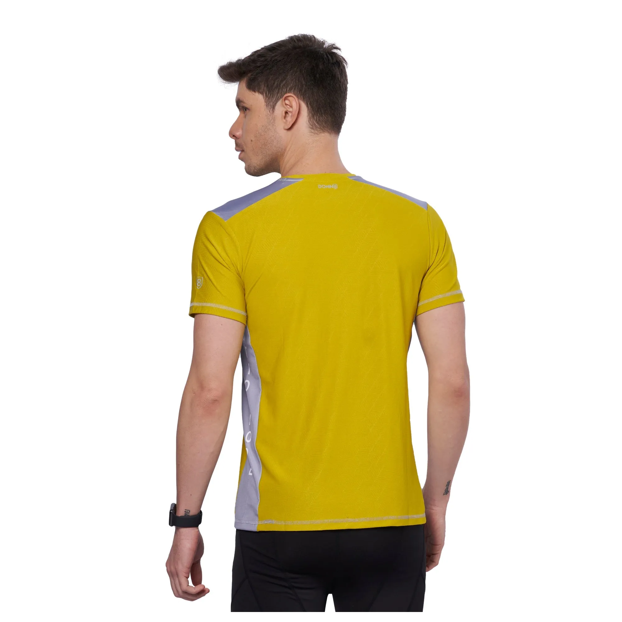 Men Contrast Cut and sew at Side Training T-Shirt