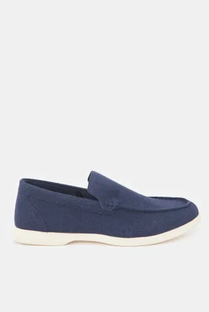 Men Navy Suede Loafer