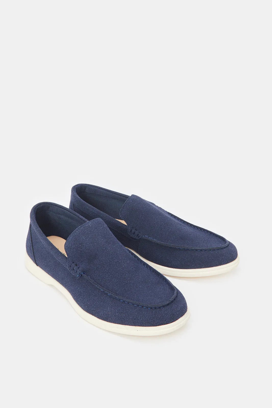 Men Navy Suede Loafer