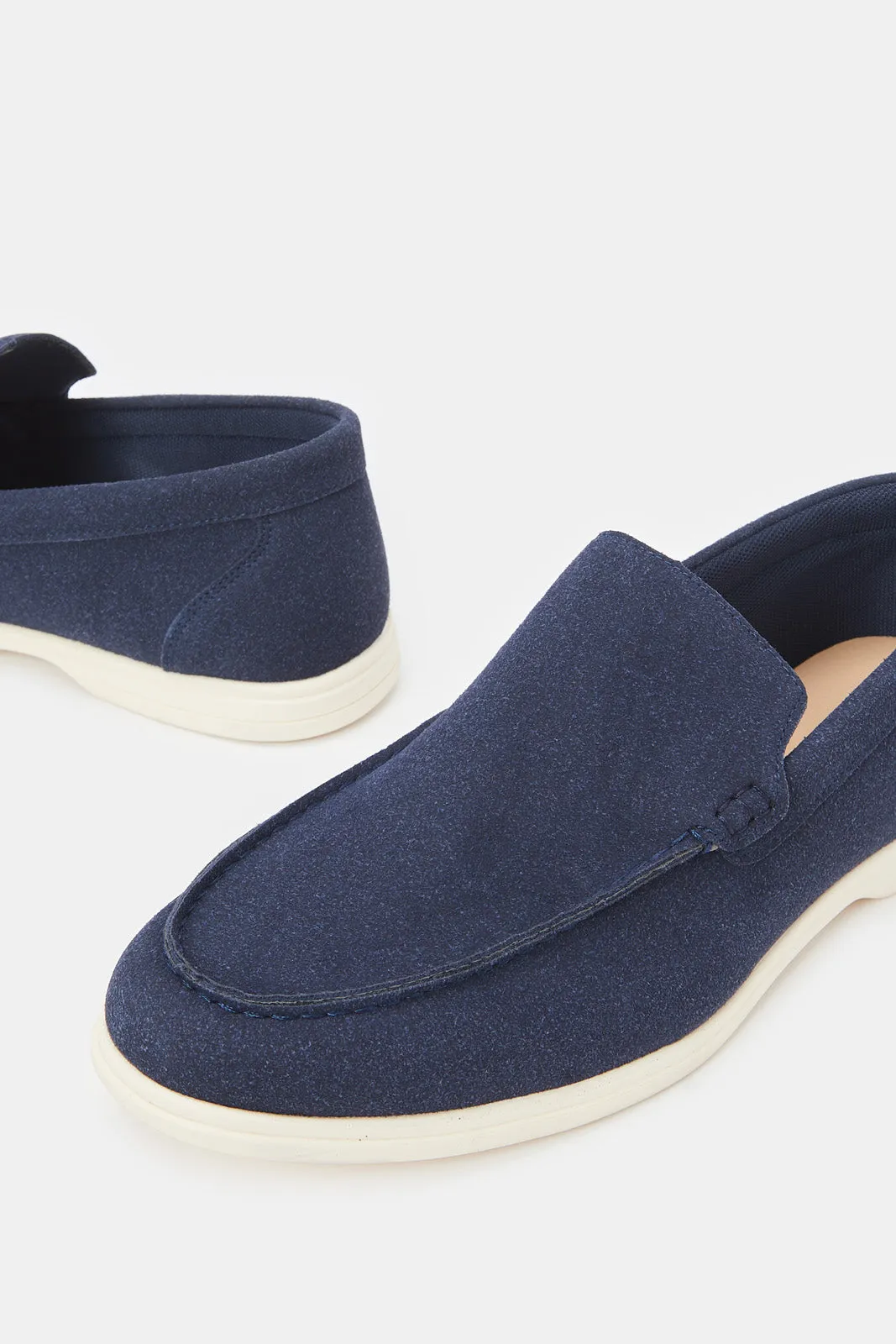 Men Navy Suede Loafer