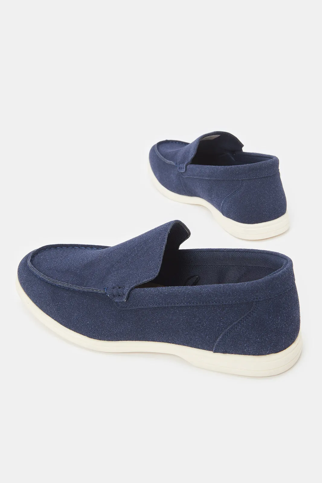 Men Navy Suede Loafer