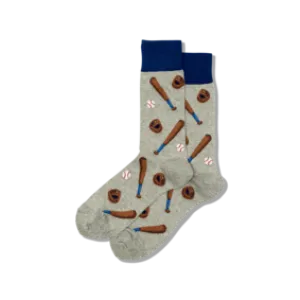 Men's Baseball Crew Sock -Grey