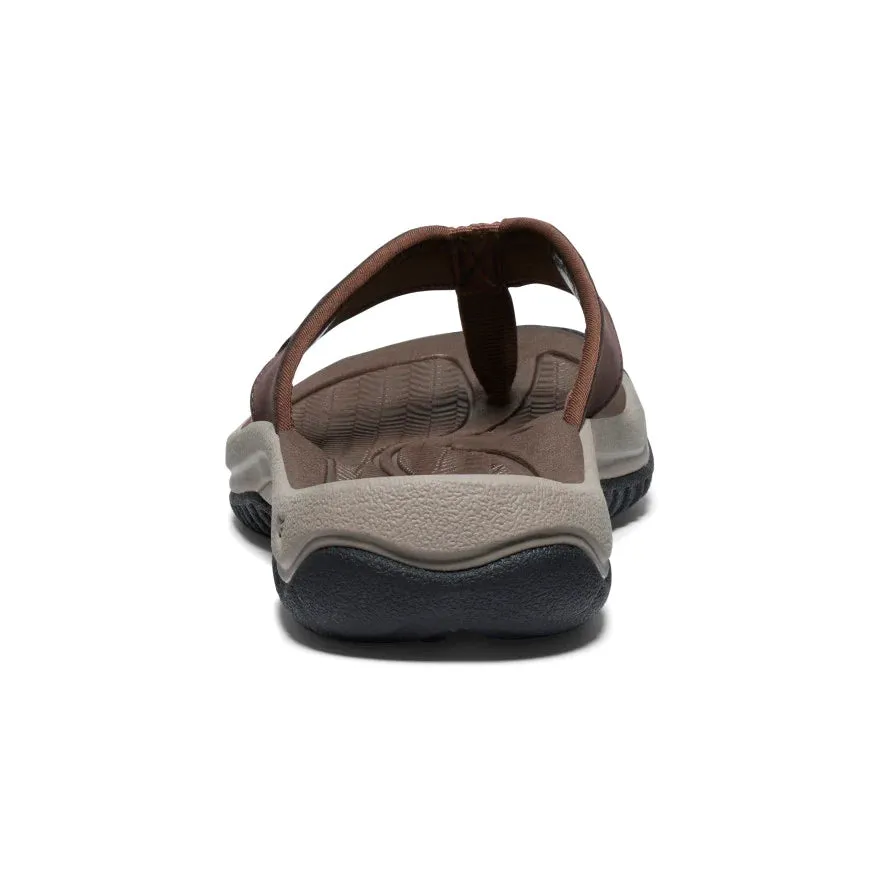Men's Keen Kona Leather Flip Flop Color: Java / Dark Earth