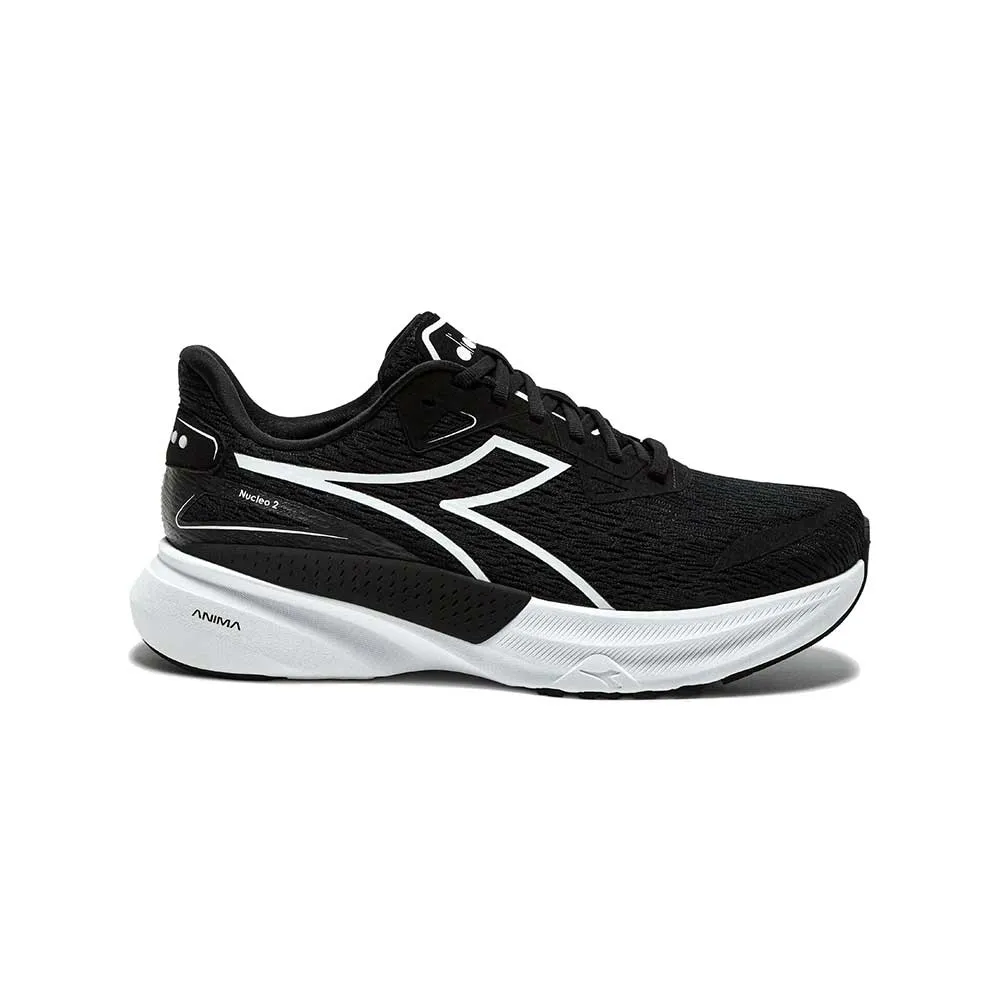 Men's Nucleo 2 Running Shoe - Black/White - Wide (2E)