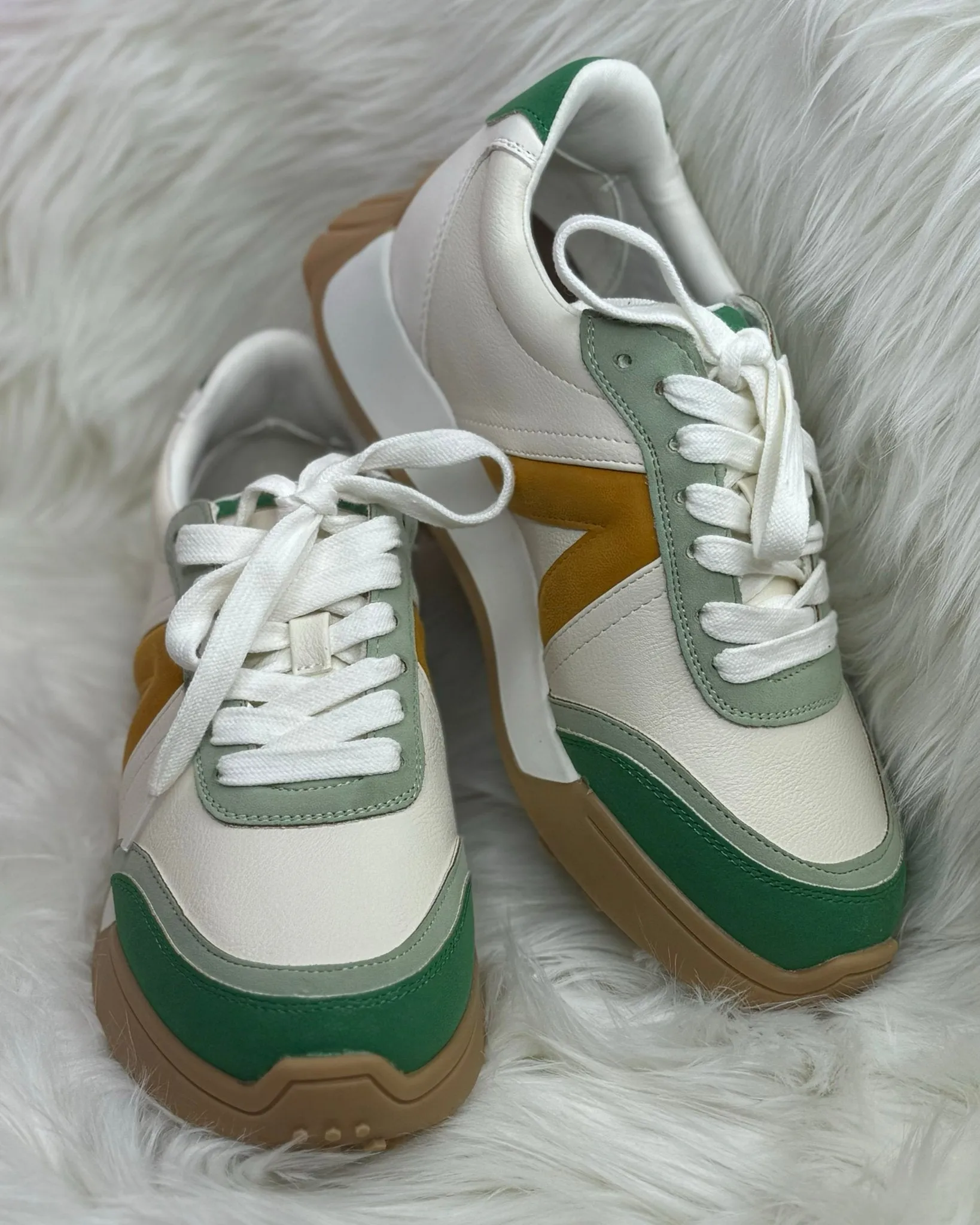 Mia Town Green Multi Platform Sneakers