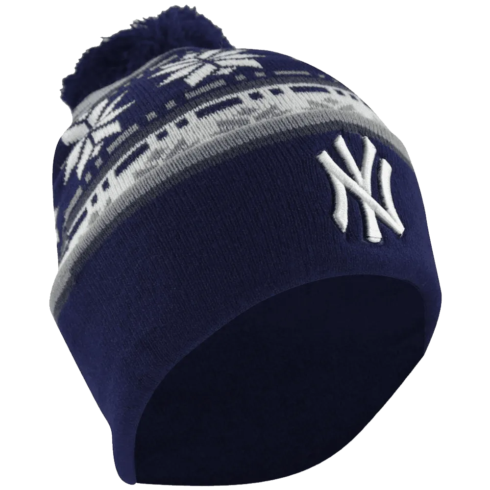 MLB New York Yankees Fashion Cuffed Knit Pom Beanie