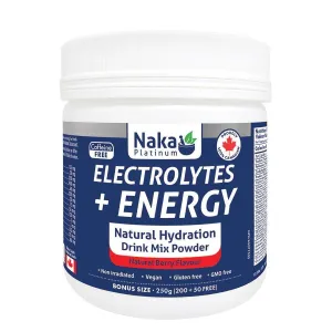 Naka PRO E2 Electrolytes   Energy Natural Sport Drink Berry Flavour (200g   50g FREE) Powder
