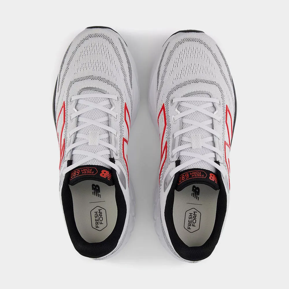 New Balance Mens 680v8 Performance Running White/black/red _ 183287 _ White