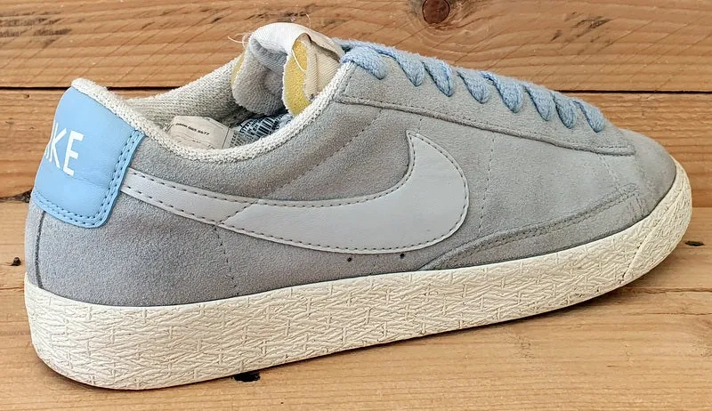 Nike Blazer Low Suede Trainers 517371-402 Light Sky Blue/White UK7/US9.5/EU41