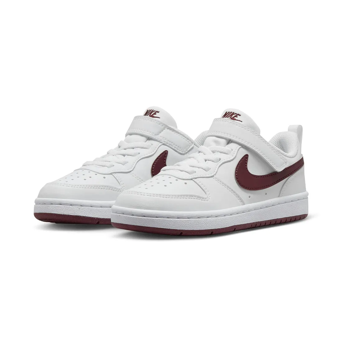 Nike Court Borough Low Recraft Little Kids' Shoes White Maroon