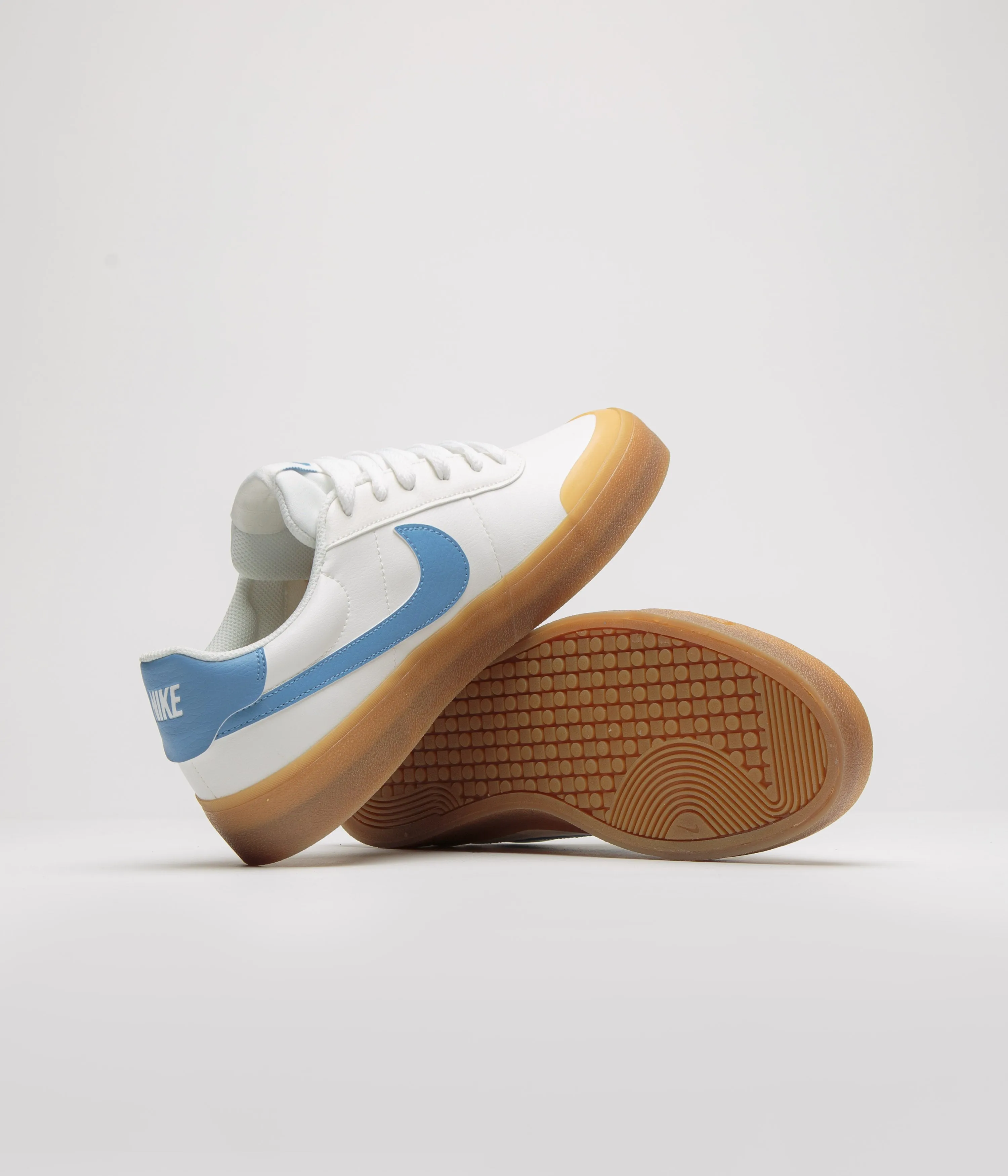 Nike Court Shot Shoes - Sail / Blue Beyond - Gum Light Brown - White