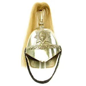 Original British / Welsh Montgomeryshire Yeomanry 1880 Cavaltry Trooper's Helmet with White Plume