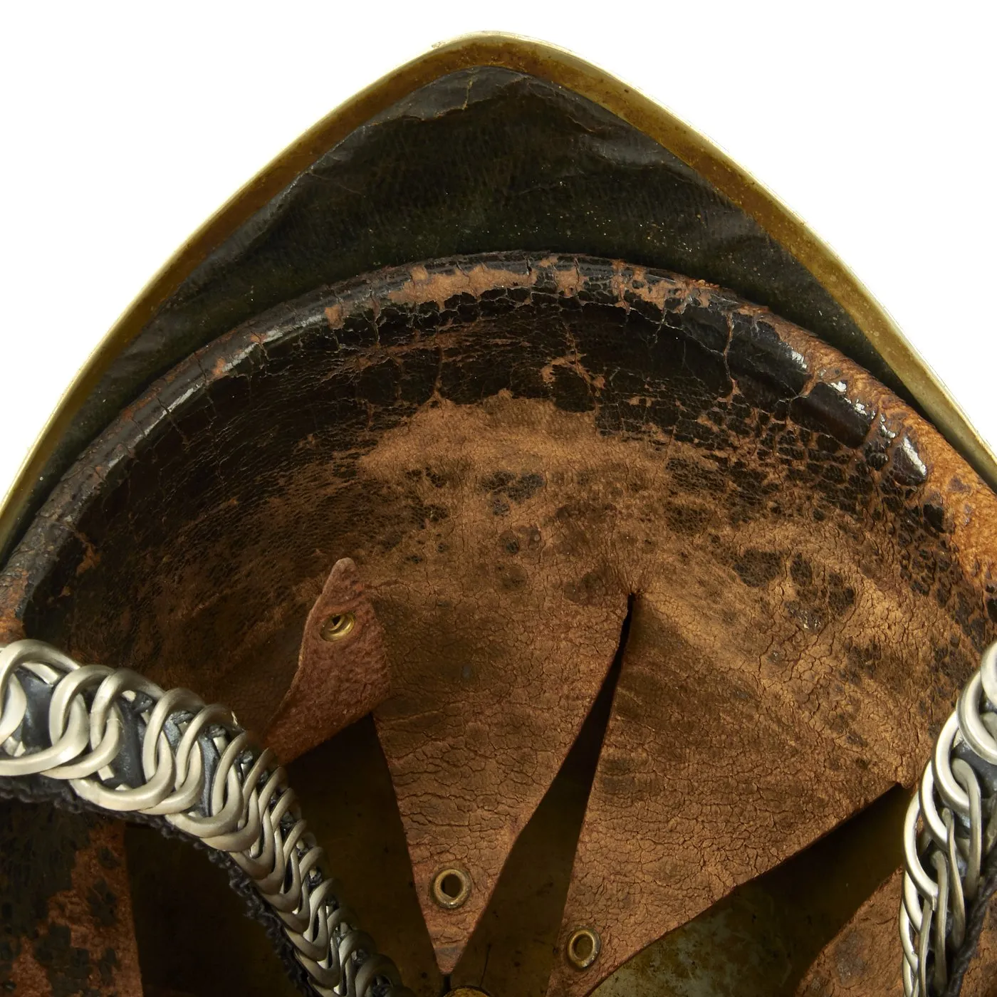 Original British / Welsh Montgomeryshire Yeomanry 1880 Cavaltry Trooper's Helmet with White Plume