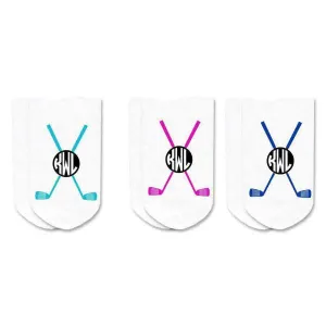 Personalized Monogram Golf Socks – Custom Golf Gift Set - 3 Prs