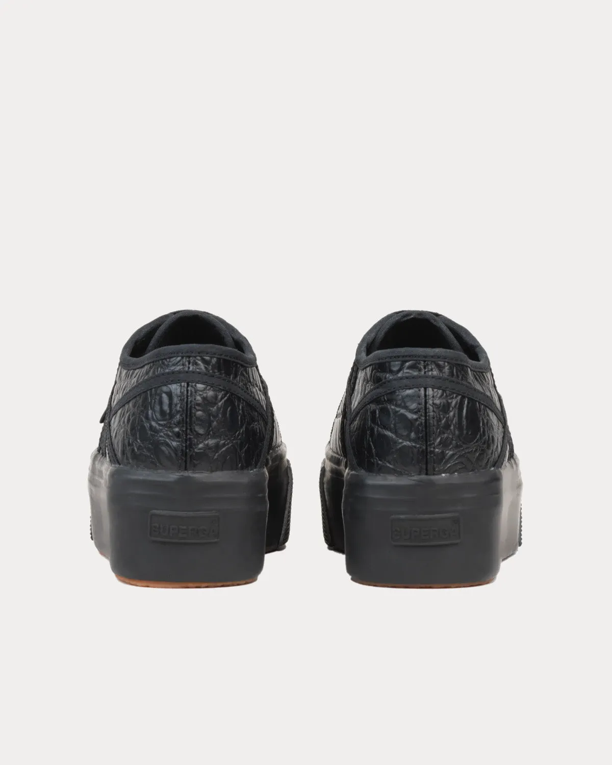 Platform Black Low Top Sneakers