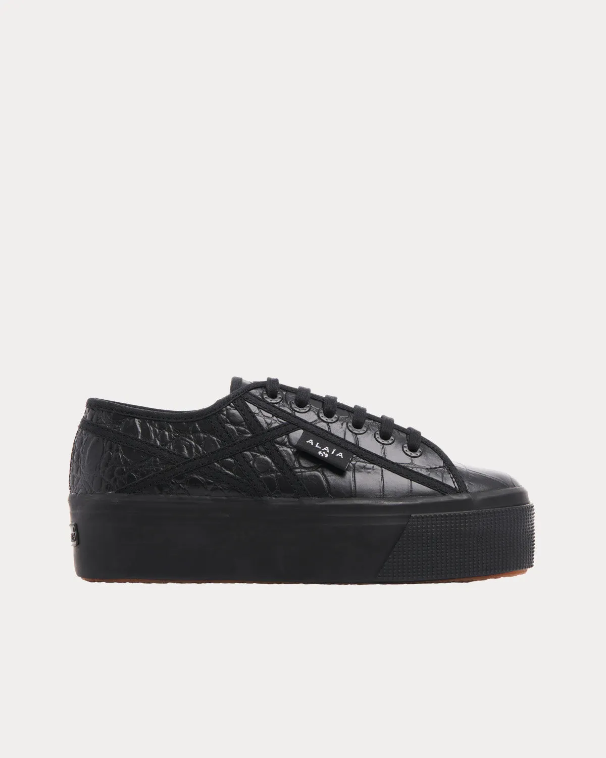 Platform Black Low Top Sneakers