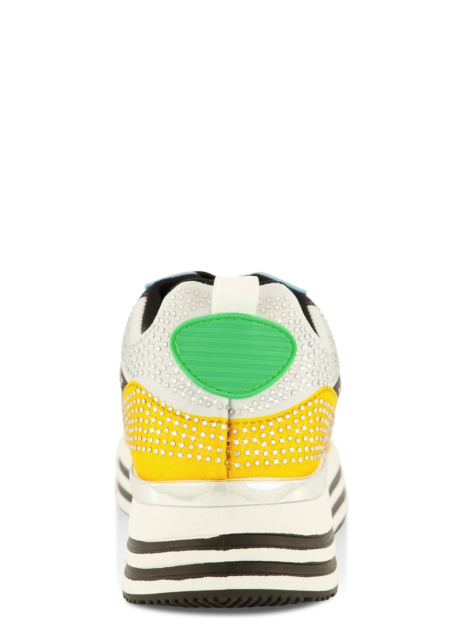 Rhinestone Color Block Platform Sneakers