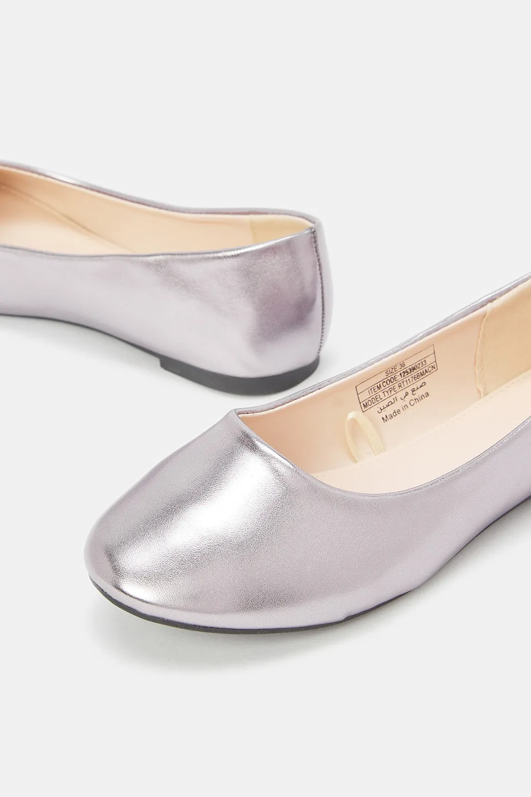 Senior Girls Sliver Plain Ballerina