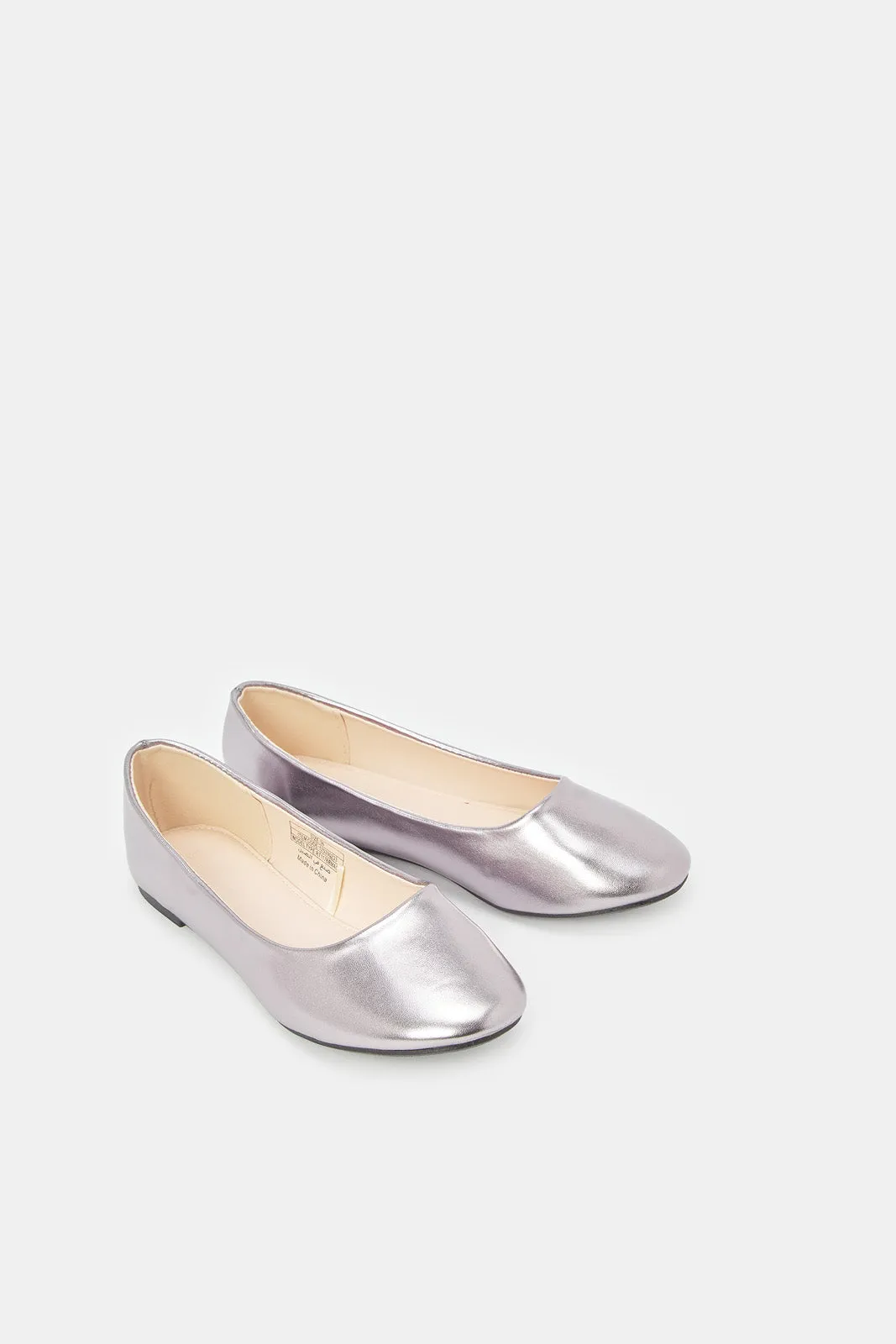 Senior Girls Sliver Plain Ballerina