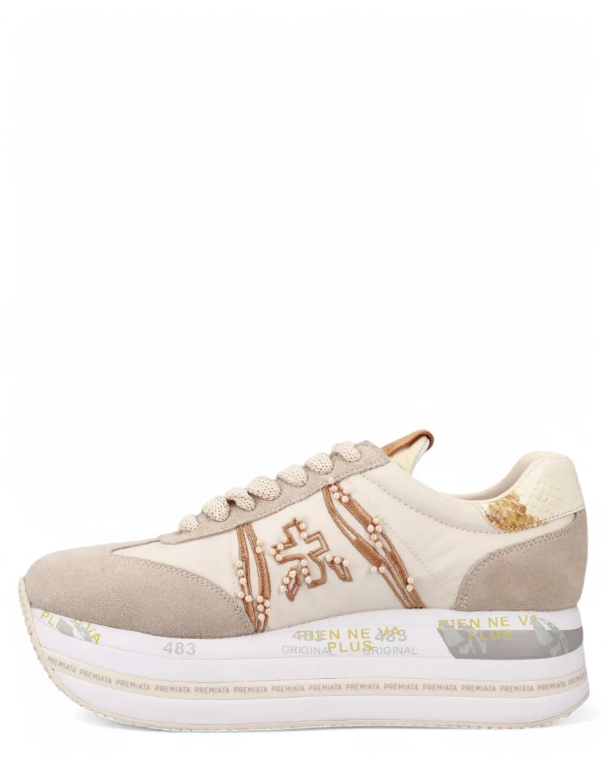 Sneakers BETH 7375 Platform in Pelle e Suede