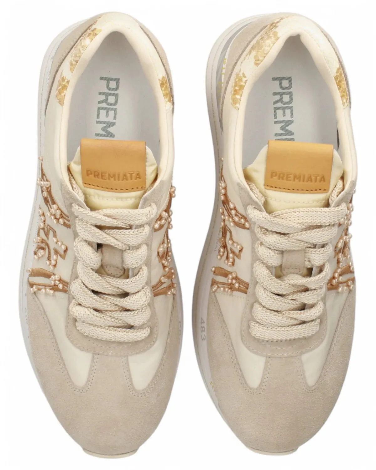 Sneakers BETH 7375 Platform in Pelle e Suede