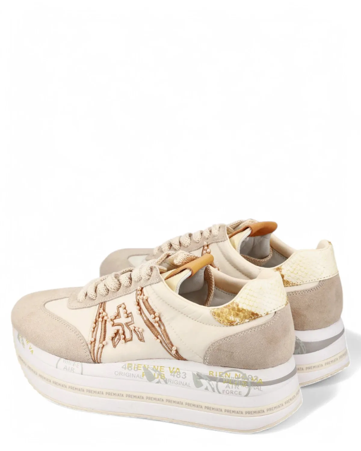 Sneakers BETH 7375 Platform in Pelle e Suede