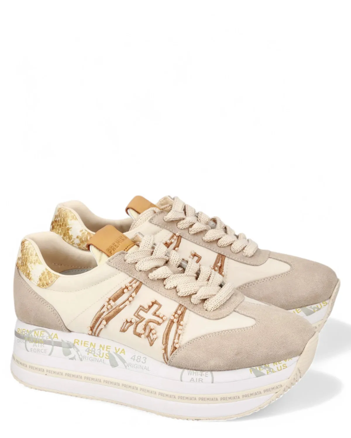 Sneakers BETH 7375 Platform in Pelle e Suede