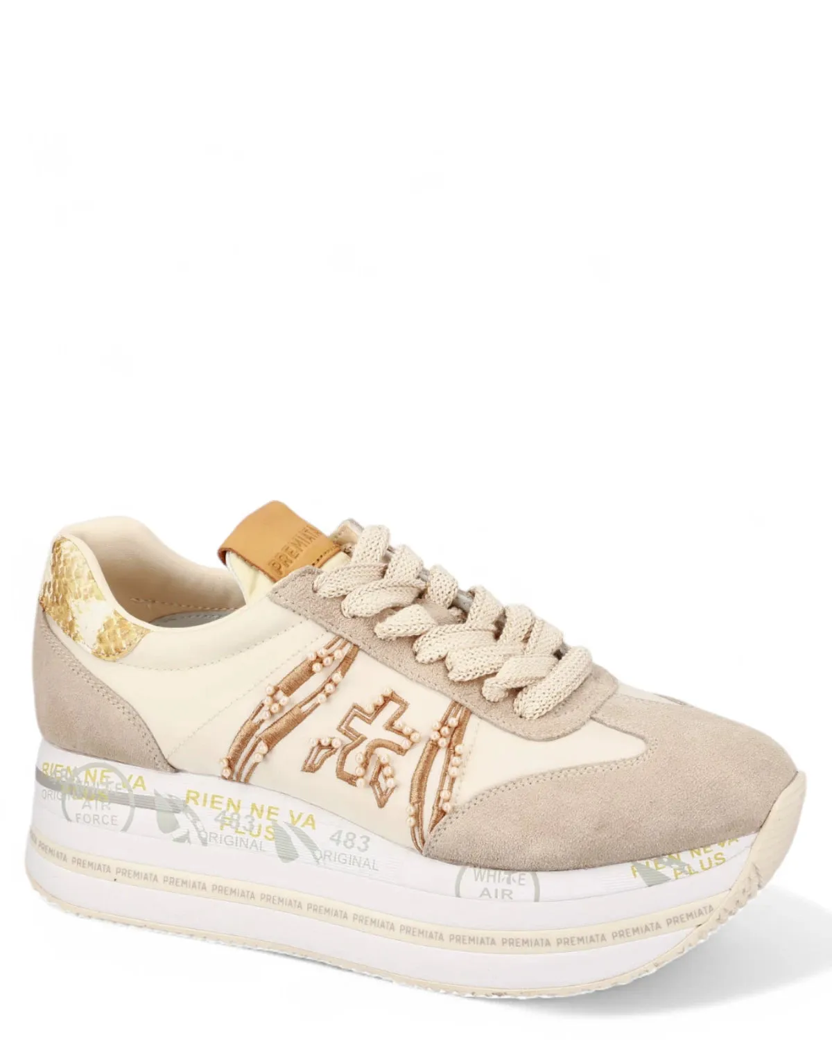 Sneakers BETH 7375 Platform in Pelle e Suede