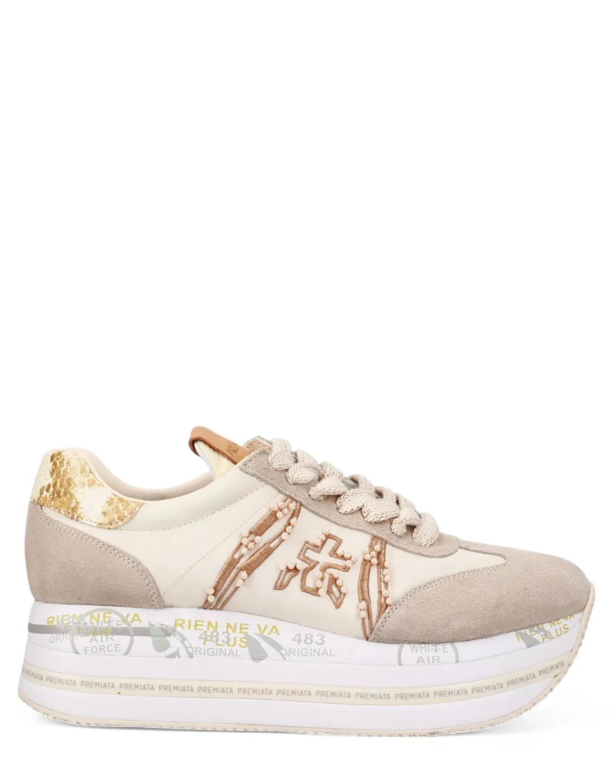Sneakers BETH 7375 Platform in Pelle e Suede