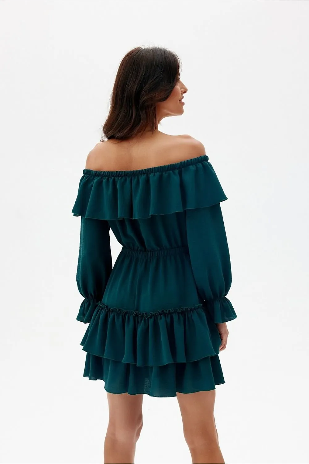 Spanish-style long sleeves mini dress