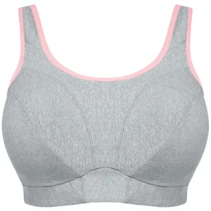Sport Grey Heather Soft Cup Sports Bra - Goddess