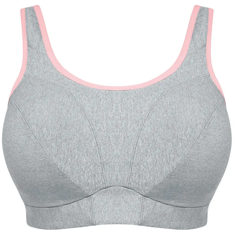 Sport Grey Heather Soft Cup Sports Bra - Goddess