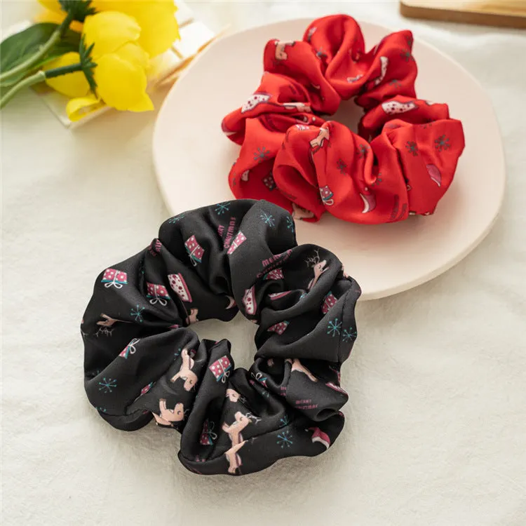 Spring and Summer Women's Hair Band Christmas Satin Beam Hair Circle