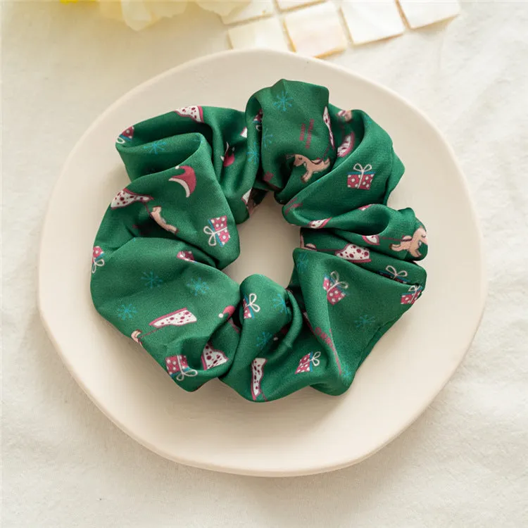 Spring and Summer Women's Hair Band Christmas Satin Beam Hair Circle