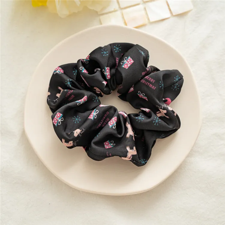 Spring and Summer Women's Hair Band Christmas Satin Beam Hair Circle