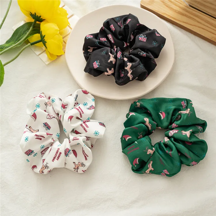 Spring and Summer Women's Hair Band Christmas Satin Beam Hair Circle