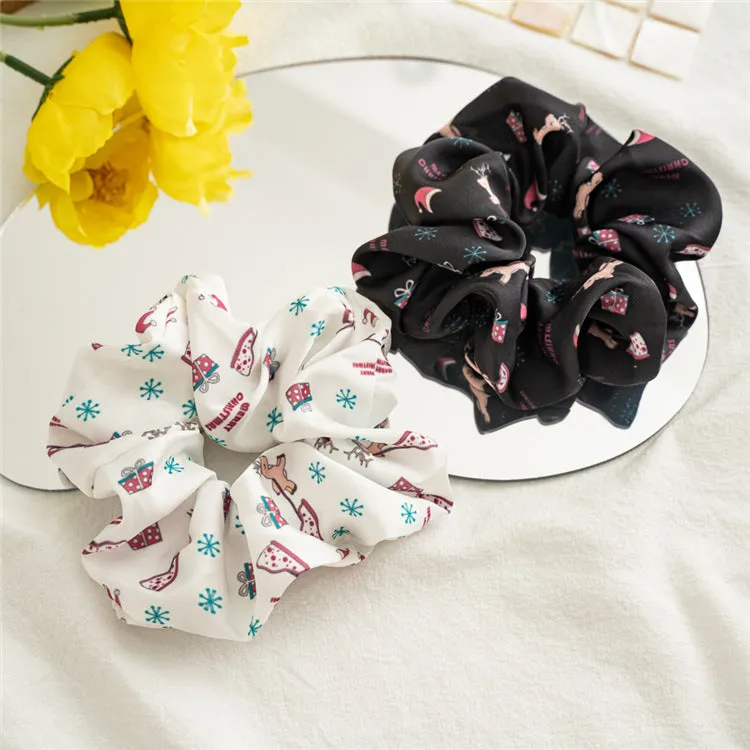 Spring and Summer Women's Hair Band Christmas Satin Beam Hair Circle