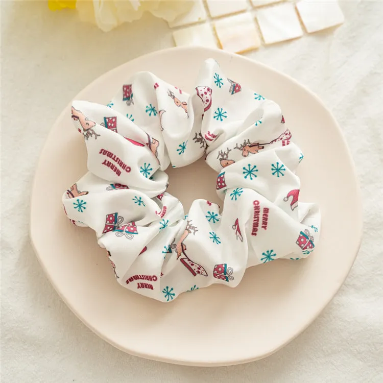 Spring and Summer Women's Hair Band Christmas Satin Beam Hair Circle