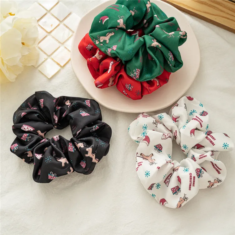 Spring and Summer Women's Hair Band Christmas Satin Beam Hair Circle