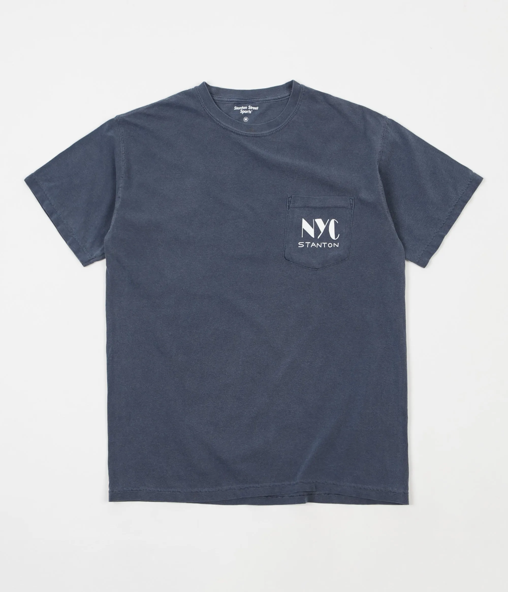Stanton Street Sports Club Pocket T-Shirt - Vintage Blue